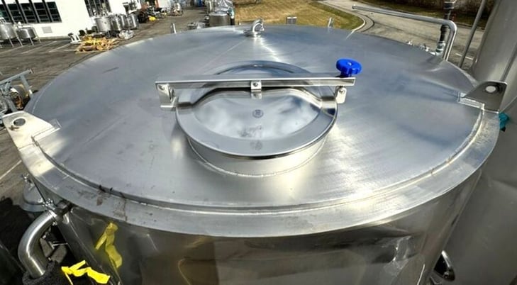 6000 gallon Specific Mechanical Systems, jacketed sanitary Stainless Steel tank, 8' 6" dia.x 14' T/T - Image 2