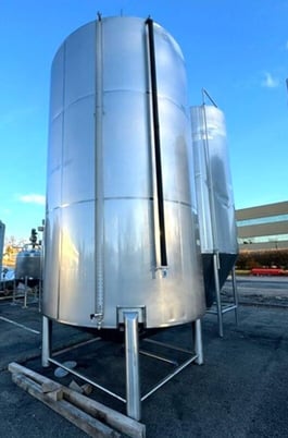 6000 gallon Specific Mechanical Systems, jacketed sanitary Stainless Steel tank, 8' 6" dia.x 14' T/T - Image 4