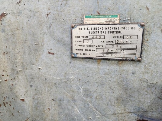 20" x 182" Leblond Heavy Lathe, 25" swg over bed, 16" swing over cross slide, 16-2000 RPM, 20 HP - Image 3