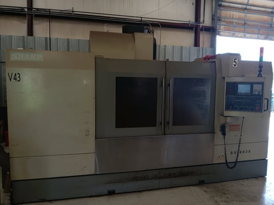 Sharp #SV-6030, CNC vertical machining center, 32 automatic tool ...
