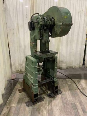 15 Ton, Rousselle #2, OBI flywheel press, 2" stroke, 7-3/4" Shut Height, 160 SPM, 1 HP, mechanical clutch - Image 1