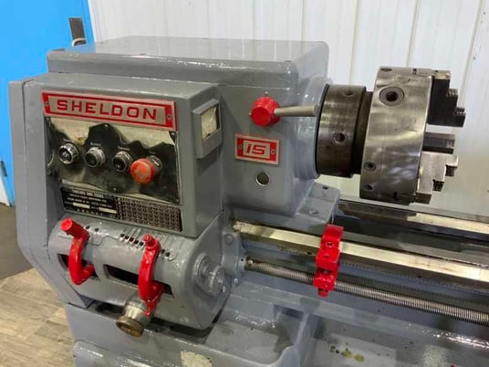 15" x 42" Sheldon #R15-6, engine lathe, 8" swing over cross slide, 3 & 4-jaw 10" chuck, 3 HP, taper attachment - Image 3