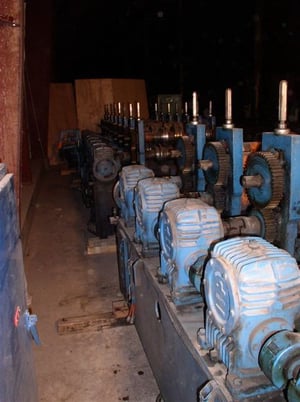 16 Stand, Bradbury, 37" roll space, gear driven, 3" shafts, 40 HP variable speed, 0-95 FPM, coil reel - Image 5