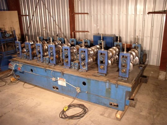 16 Stand, Bradbury, 37" roll space, gear driven, 3" shafts, 40 HP variable speed, 0-95 FPM, coil reel - Image 6