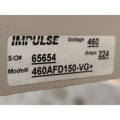 200 HP Impulse, 460AFD150-VG+, VFD, adjustable frequency motor control, 460 Volts, 224 Amps. - Image 4
