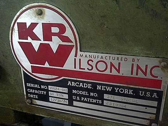 50 Ton, Wilson, H-Frame Hydraulic Press, 31" Interior width, 67" bed to ram nose, 102" overall height, 12 - Image 7