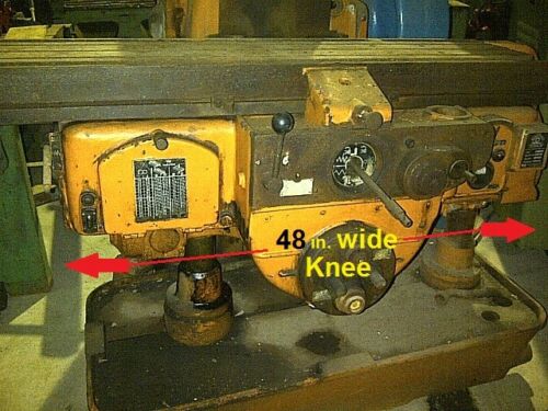 Jerwag #355/1000-FW-3568, Milling Machine, climb-milling, 56" T-slotted Table, 48" width Table Support Knee - Image 6