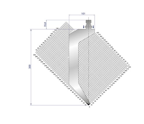 21.65" L, Eurostamp #1315, 550mm 86 degree Gooseneck punch (segmented), new - Image 1