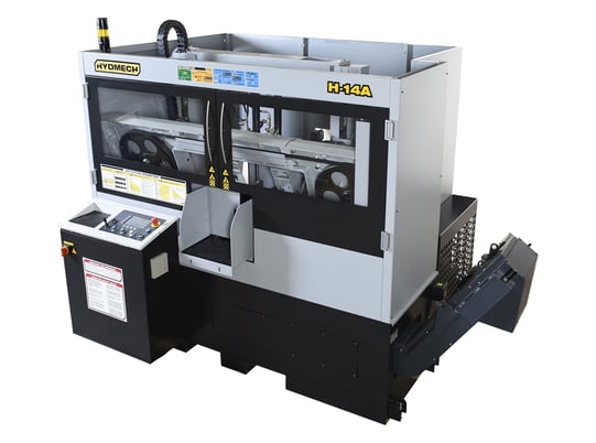 14" x 14" Hyd-Mech #H-14A, horizontal band saw, 1-1/4" x 15' 2" blade, 8.8 HP, automatic feed, coolant - Image 1