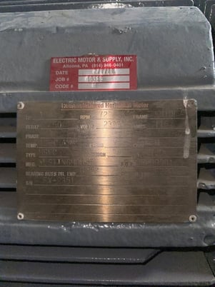 400 HP 720 RPM Westinghouse, Frame 5810LZ, 2300 Volts, 116a - Image 2