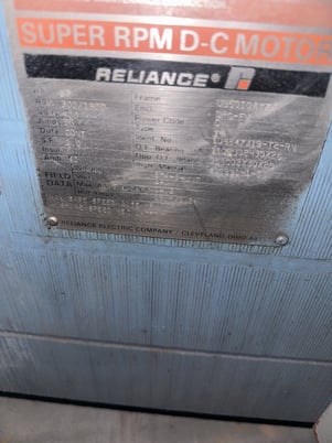 60 HP 300/1500 RPM Reliance, Frame UB5010ATZ, shunt, 500 VA - Image 2