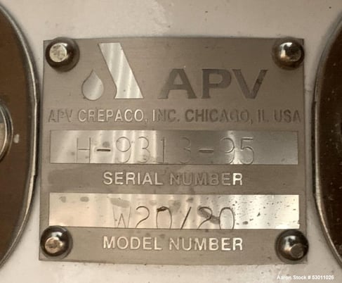 105 GPM @ 95' TDH, APV Crepaco #W20/20, Stainless Steel centrifugal pump, 3500 RPM, 2" inlet, 2" outlet - Image 4