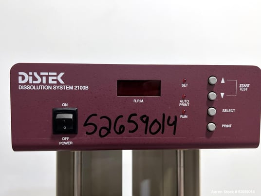 Dissolution System, Distek #2100B, (6) built in vessel positions, 500ml to 1000ml Volume - Image 7