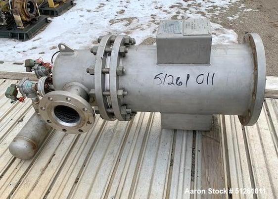 Fairey Microfiltrex / Porvair, pulse jer filter system / dust collector, 316L Stainless Steel, vertical, 1996 - Image 1