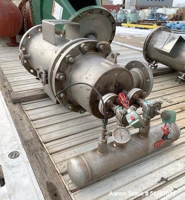 Fairey Microfiltrex / Porvair, pulse jer filter system / dust collector, 316L Stainless Steel, vertical, 1996 - Image 4