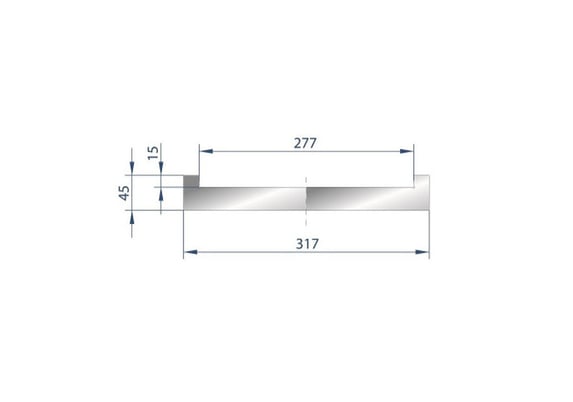 39.7" L, Eurostamp #9019, 1000mm adapter for adjustable die cod. 3191, new - Image 1