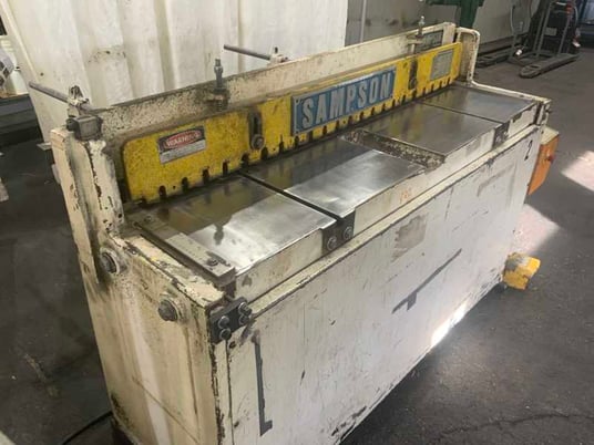 14 gauge x 4.4' Sampson #LB414H, hydraulic squaring shear, 40" back gauge, 40 SPM, 3 HP, 2006 - Image 4