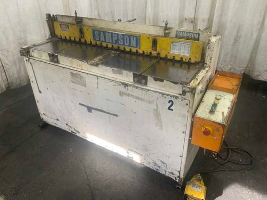 14 gauge x 4.4' Sampson #LB414H, hydraulic squaring shear, 40" back gauge, 40 SPM, 3 HP, 2006 - Image 5