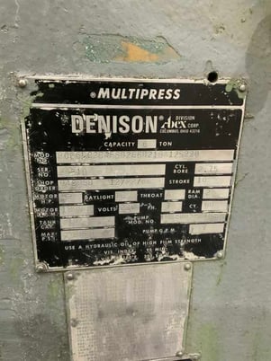 6 Ton, Denison #RO65LC264FSD266D210A12220, hydraulic C-frame press, 10" stroke, 5 HP - Image 4