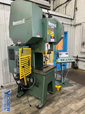 32 Ton, Rousselle #G1-32-4, gap frame press, 2" stroke, air clutch & brake, 70 SPM, 2003 - Image 6