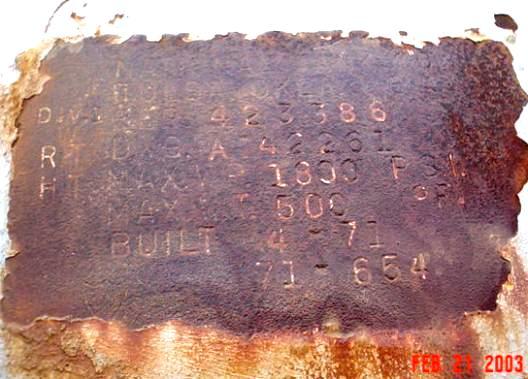 42" x 15' Natco, 3 phase, 1800 psi, U-stp, horizontal separator, 1971, #HS0601 - Image 4