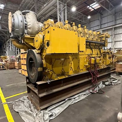 2420 KW Caterpillar #3608, standby diesel generator, open, 346/600 ...