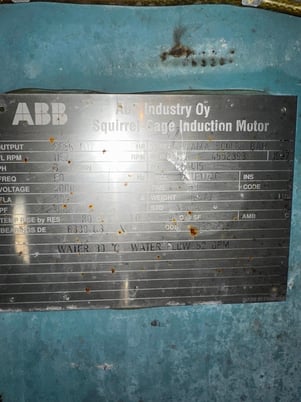 3000 HP 1192 RPM ABB, Frame 500L6, TEWAC, Ball, 4000 Volts (3 Available) - Image 1