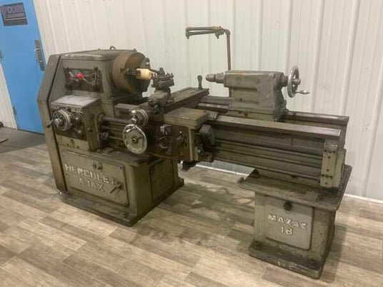 18" x 40" Hercules, Ajax #18, gap bed engine lathe, 8-1/4" swing over cross slide, inch/metric, 3-jaw 12" - Image 1