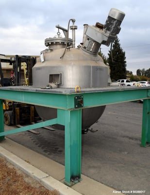 400 gallon A & B Process Systems, Stainless Steel vertical reactor, 54" diameter x 24" straight side, 150 psi - Image 5