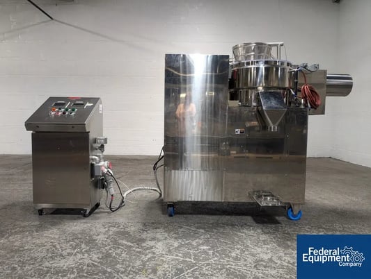 Fuji Marumerizer Spheronizer #QJ700VH, stainless steel, jacketed chamber, side discharge with plug valve, 2000 - Image 1