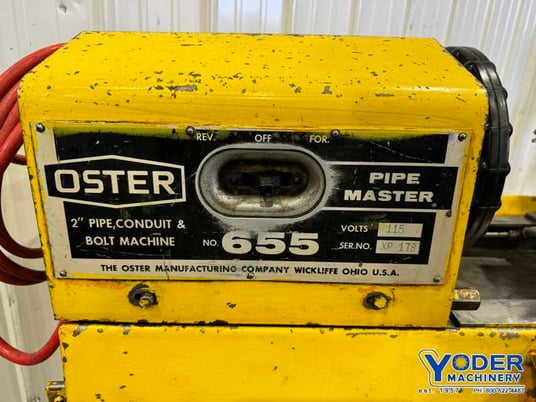 1/4" - 2" Oster #655, bolt & pipe threader, 1/8"-2" pipe capacity, front & rear chucks, 1/2 HP - Image 2