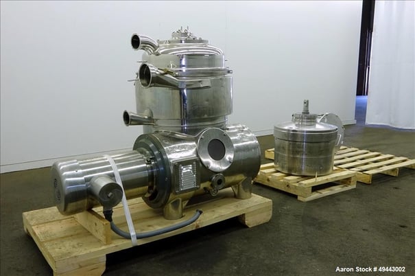 Westfalia #BKA35-86-076, Solid Bowl Disc Centrifuge, Stainless Steel, 5000 RPM Bowl, Feed inlet assembly - Image 3