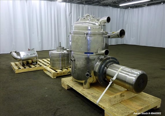 Westfalia #BKA35-86-076, Solid Bowl Disc Centrifuge, Stainless Steel, 5000 RPM Bowl, Feed inlet assembly - Image 4