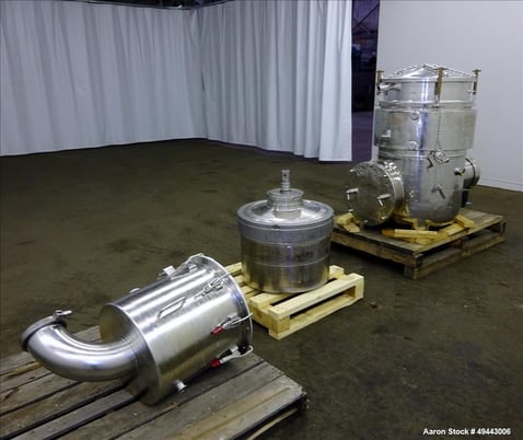 Westfalia #BKA35-86-076, Solid Bowl Disc Centrifuge, Stainless Steel, 5000 RPM Bowl, Feed inlet assembly - Image 2
