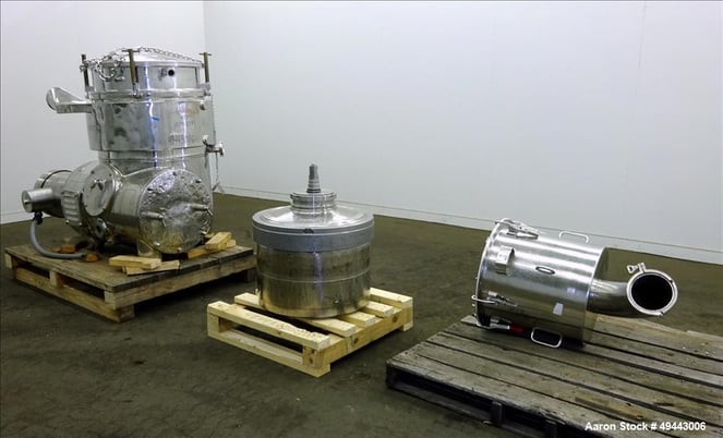 Westfalia #BKA35-86-076, Solid Bowl Disc Centrifuge, Stainless Steel, 5000 RPM Bowl, Feed inlet assembly - Image 3