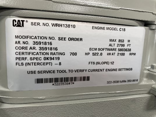 700 HP Caterpillar #C18, Engine Assembly, new (4 available) - Image 6