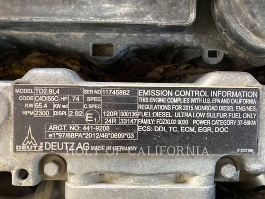 Cat TH255, Telehandler, 2149 hours, S/N: JK200589, 2015 - Image 8