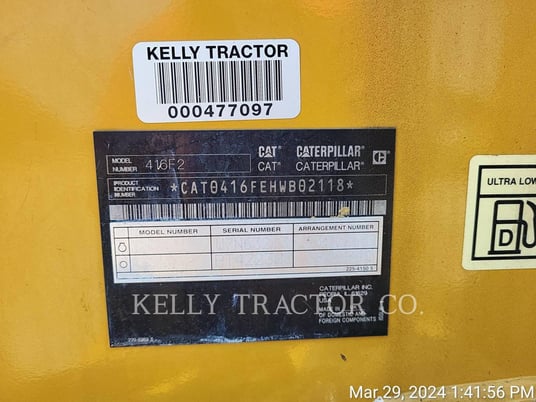 Cat 416 F 2, Backhoe Loader, 1089 hours, S/N: HWB02118, 2019 - Image 6