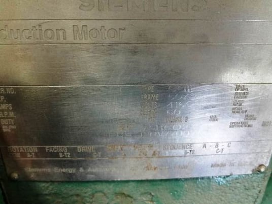 250 HP 1800 RPM Siemens, Frame 507S, weather protected enclosure type 2, new unused, 2300/4000 Volts (2 - Image 2