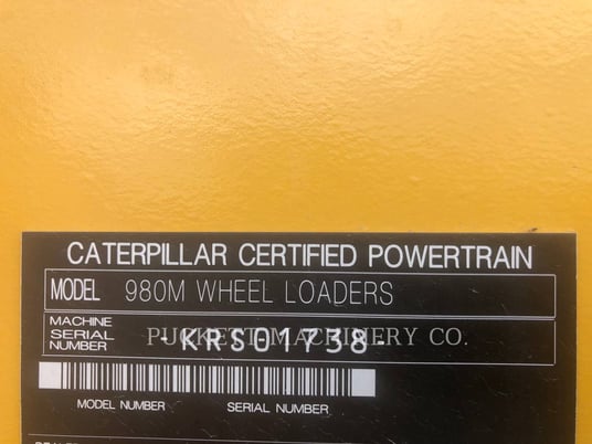 Cat 980 M, Wheel Loader, S/N: 0KRS01738, 2016 - Image 8