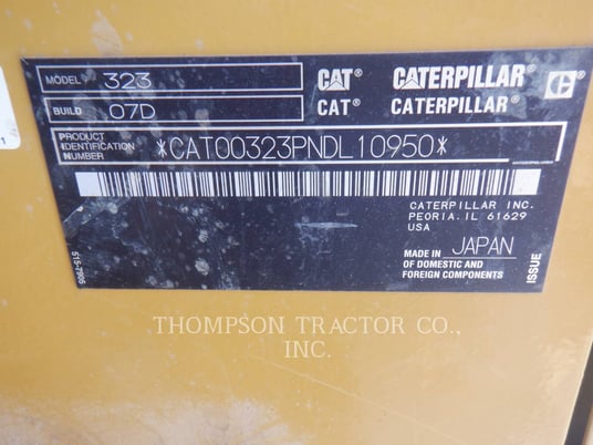 Caterpillar 323, Crawler Excavator, 692 hours, S/N: NDL10950, 2022 - Image 7