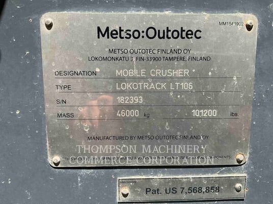 Metso LT106, Crusher, 125 hours, S/N: 182393, 2024 - Image 2