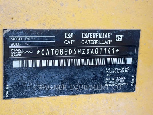 Caterpillar D5 VP, Crawler Dozer, 1004 hours, S/N: ZDA01141, 2022 - Image 6