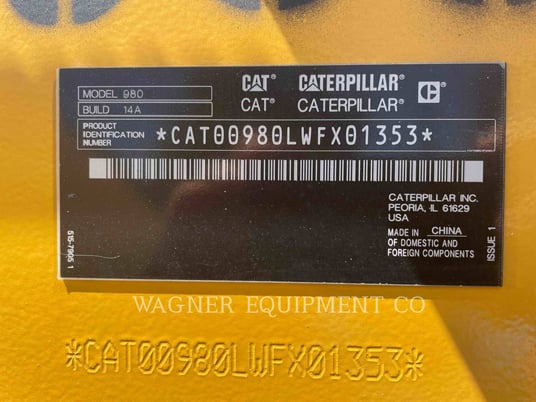 Cat 980, Wheel Loader, 583 hours, S/N: WFX01353, 2024 - Image 6