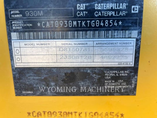 Cat 930M, Wheel Loader, 3607 hours, S/N: KTG04854, 2019 - Image 6