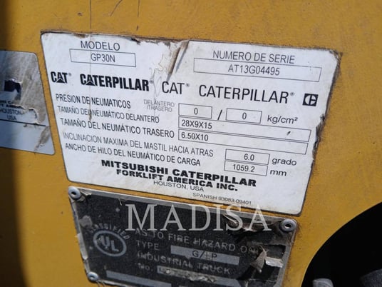 Caterpillar Lift Trucks GP30N5-GLE, Forklift, 8362 hours, S/N: AT13G04495, 2021 - Image 1