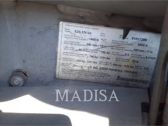 Jungheinrich EZS 570NA, Forklift, S/N: 91607289, 2016 - Image 3