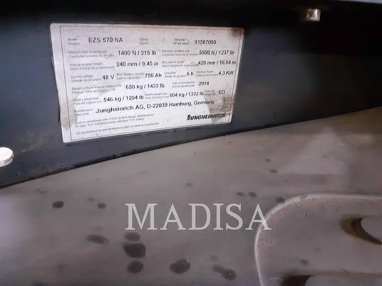 Jungheinrich EZS570NA, Forklift, 5925 hours, S/N: 91587050, 2015 - Image 5