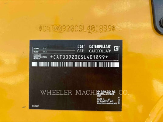 Cat 920, Wheel Loader, 87 hours, S/N: SL401899, 2024 - Image 7