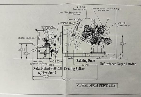 Black Clawson #21-314, 65" turret unwind, 50" diameter with splicer - Image 6